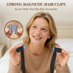 1/2pcs Magnetic Bow Hair Clip with Detachable Streamers — Sweet-Style Claw Clip for Women, Ideal for Half-Up Hairstyles