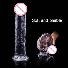 Crystal Penis Adult Sex Toy Masturbation Device Pudendal Toy Transparent Penis Adult Sex Products Available in Multiple Sizes