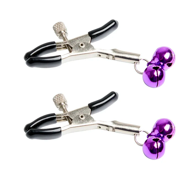 1 Pair Metal Bondage Nipple Clamps Chain Nipple Clips Labia Clamps Slave BDSM Women Toys Adult Sex Games Vagina Labia Spreader