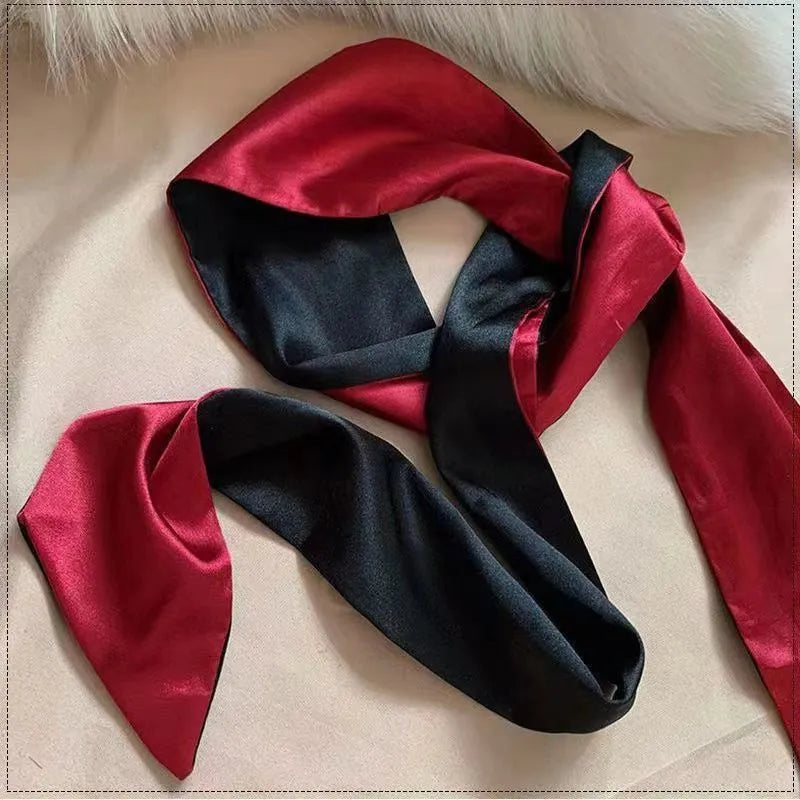 SM Sensory Play Kit Silk Bondage Set Adjustable Satin Restraints Teasing Game Smooth Masking Gear for Couples Erotic Escape