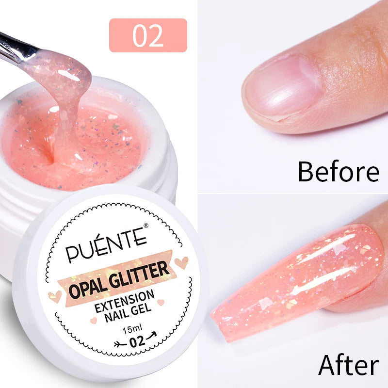30g Non-Stick Hand Extension Nail Gel Clear White Pink Colors Solid Hard Gel For Building Nails 3D Carving UV Gel For Manicure