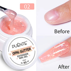 30g Non-Stick Hand Extension Nail Gel Clear White Pink Colors Solid Hard Gel For Building Nails 3D Carving UV Gel For Manicure