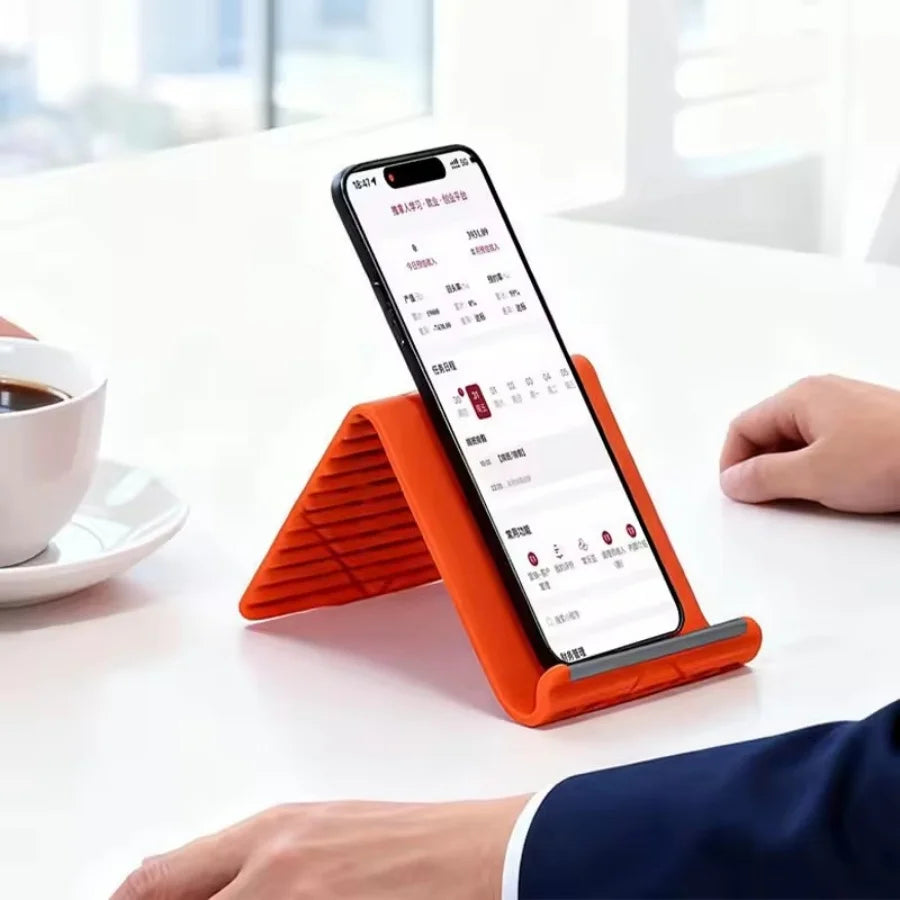 Portable Foldable Silicone Phone Holder Bendable Freely into Any Shape Multi-Angle Adjustable Stand for Mobile Phone