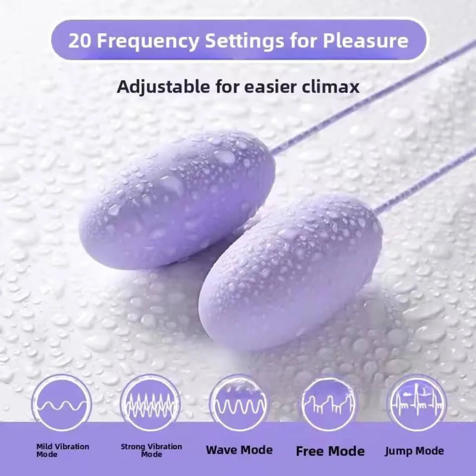 10 Frequency Double Vagina Balls Vibrator USB Silent Strong Shake In Front And Back For Foreplay Adult Fun Female Masturbation