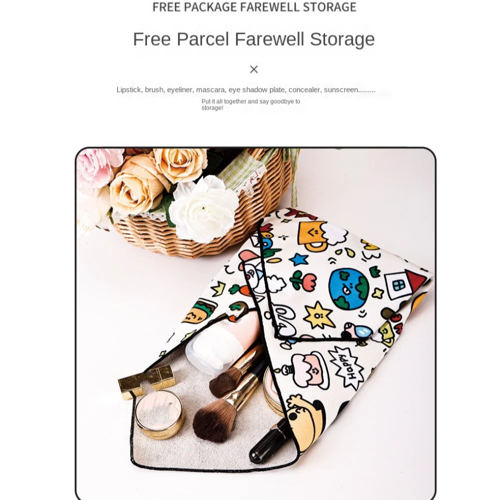 2024 New Fantastic Folding Cosmetic Bag Magic Cloth Hundred Patch Cloth Camera For iPad Storage Bag