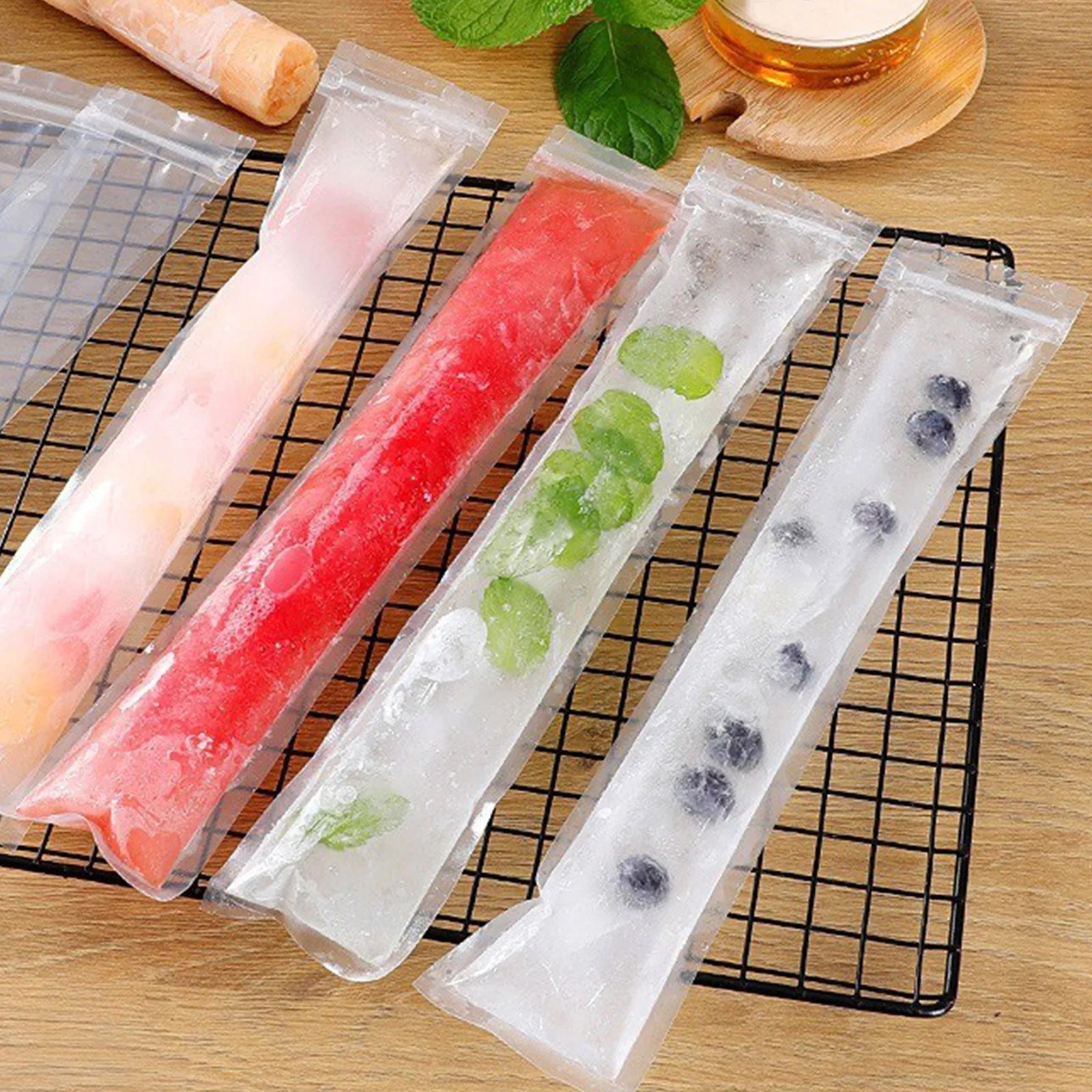 Diy Homemade Crushed Popsicle Disposable Popsicle Ice Bag Ice Bag Mold Food Grade Ice Creams Popsicle Ziplock Bag Storage Bag