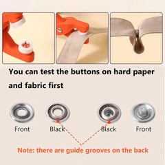 Metal Snaps Buttons Pliers Set Fasteners Tool Metal Sewing Buttons Press Studs Snap for Installing Clothes Bags