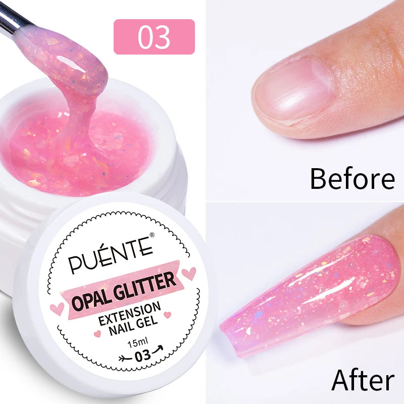 30g Non-Stick Hand Extension Nail Gel Clear White Pink Colors Solid Hard Gel For Building Nails 3D Carving UV Gel For Manicure