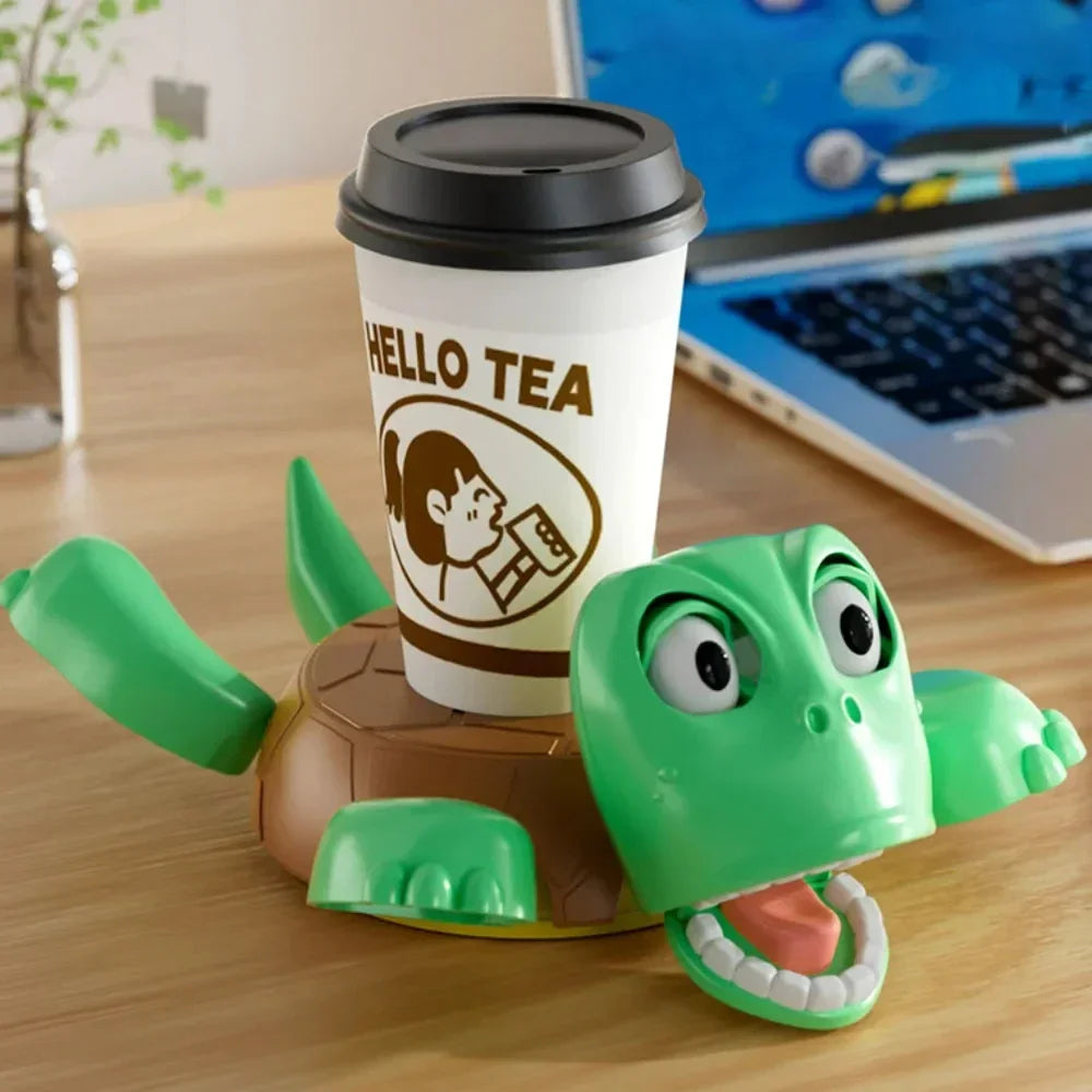 1PC Turtle Coaster Coffee Cup Holder with Hidden Toy Creative Beverage Rack for Home Decor Kitchen Office Tableware Decoration