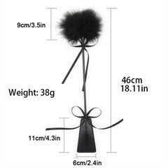 Black Flirting Feather Bdsm PU Leather Whip Bdsm Spanking Flogger Horse Whip Slave Bondage Restraints Sex Toys For Women Couples